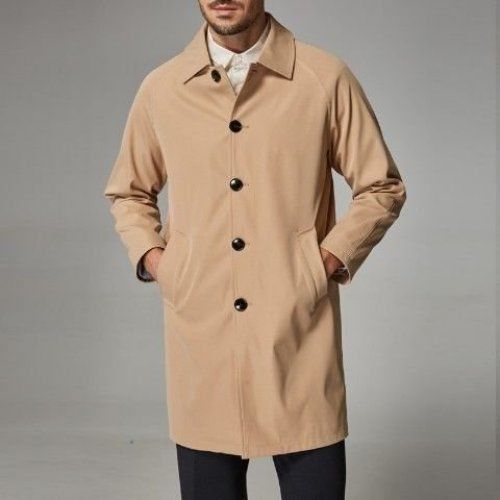 Men's Mid-length Loose Skin Trench
