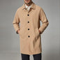 Men's Mid-length Loose Skin Trench