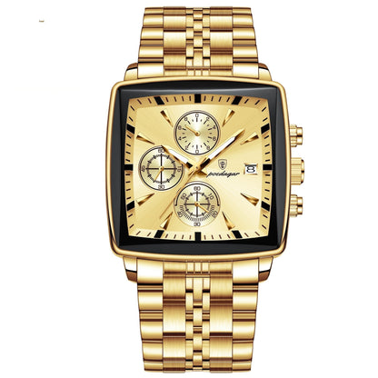 Mens Multifunctional Business Waterproof Watch