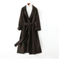 Reversible Cashmere Coat Women's Mid-length Loose Over Knee Coat