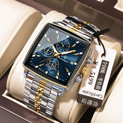 Mens Multifunctional Business Waterproof Watch