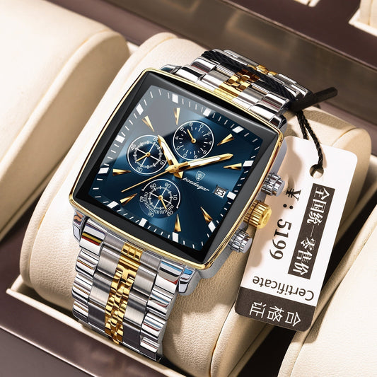 Mens Multifunctional Business Waterproof Watch