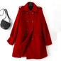 Korean Style Wool Double Breasted Coat For fashionable Women