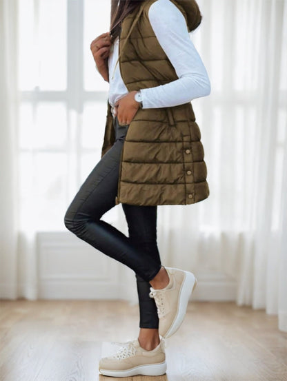 Women'S Elegant Hooded Puffer Vest