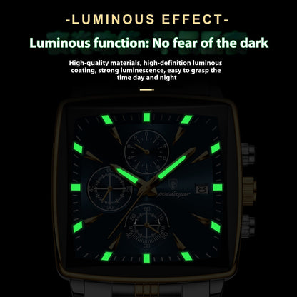 Mens Multifunctional Business Waterproof Watch