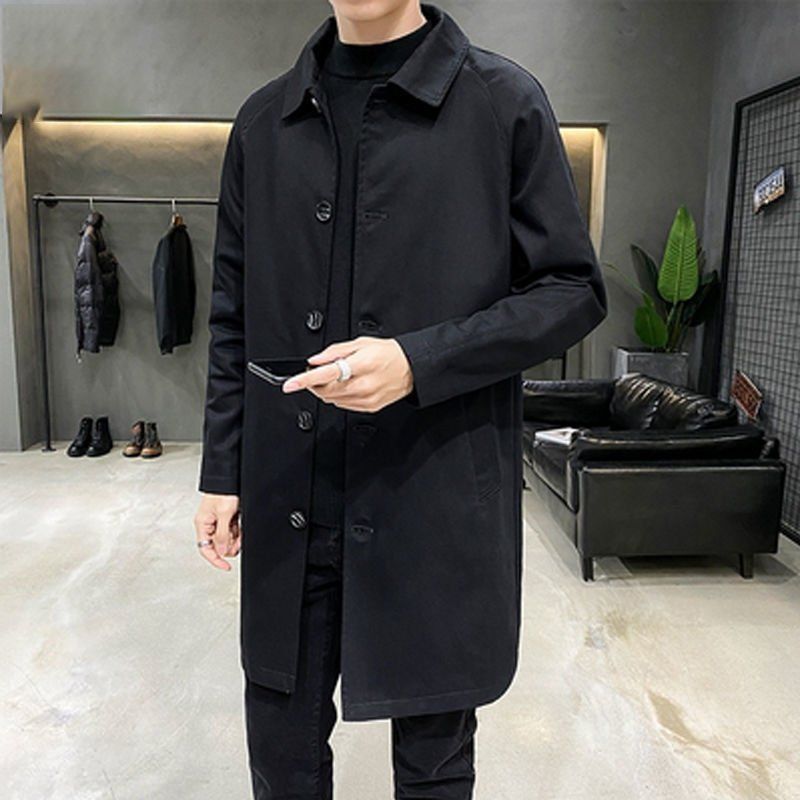 Men's Mid-length Loose Skin Trench