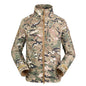 Men's thin camouflage outdoor jacket coat with stand collar and zipper closure